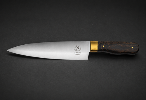 Custom 8" Stainless Steel Chef knife with wooden Handle